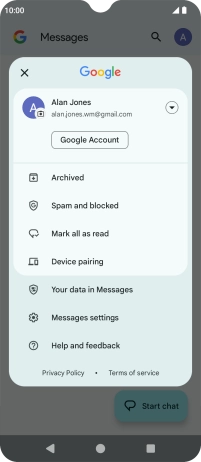 Press Messages settings.