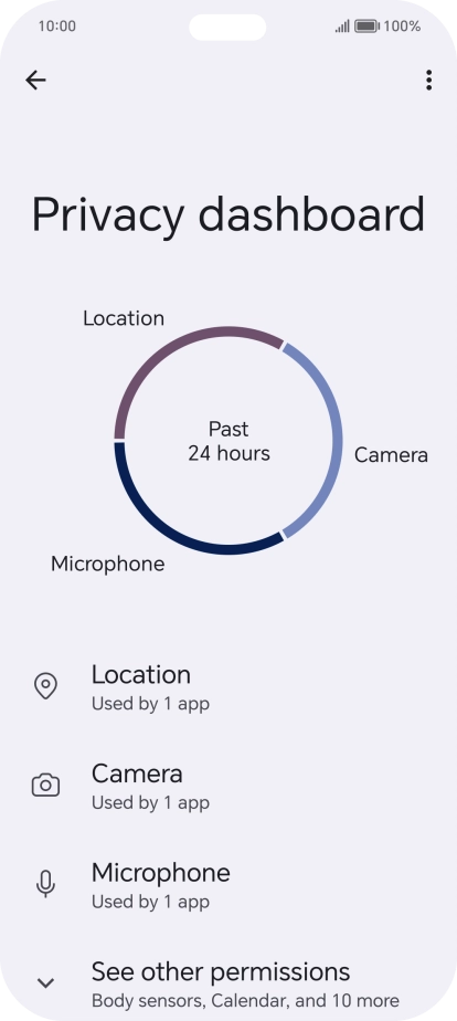 Press See other permissions.