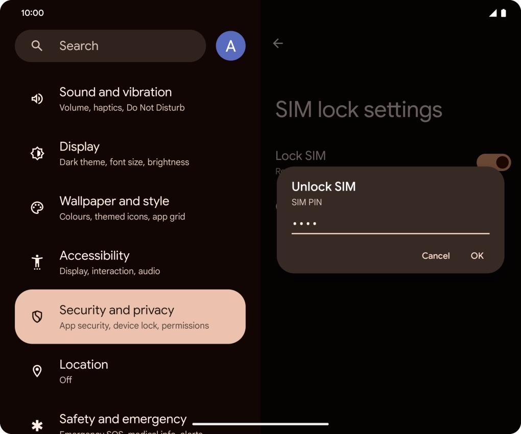 Key in your PIN and press OK.