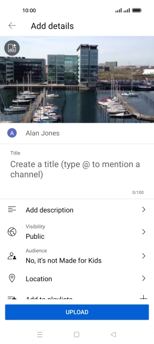 Press the field below 