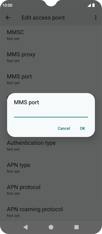 Key in 8799 and press OK.