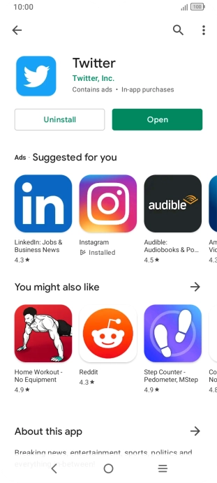 Press the Home key to return to the home screen.