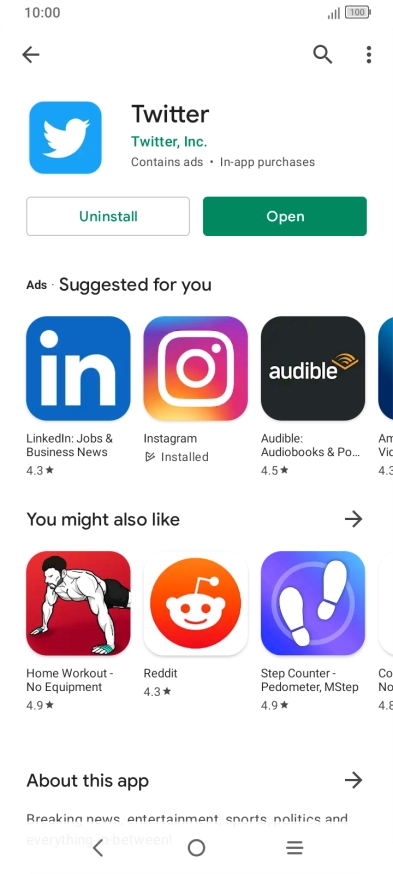 Press the Home key to return to the home screen.