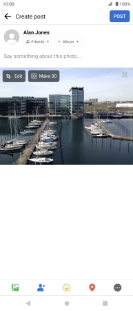 Press the text input field. Press the text input field.