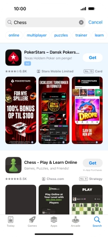 Press the required app.