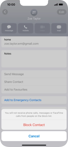 Press Block Contact.