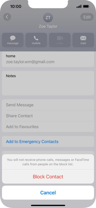 Press Block Contact.