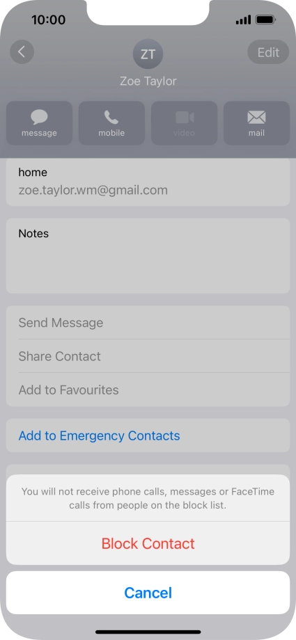 Press Block Contact.