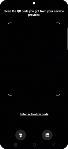 Place the QR code you've received inside the phone camera frame to scan the code. Your eSIM is transferred to your new phone over the internet.