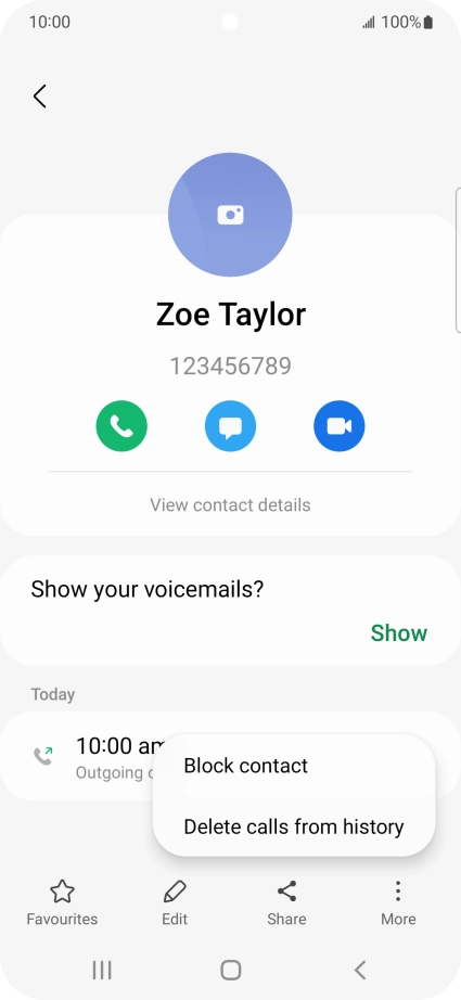 Press Block contact. Press Block contact.