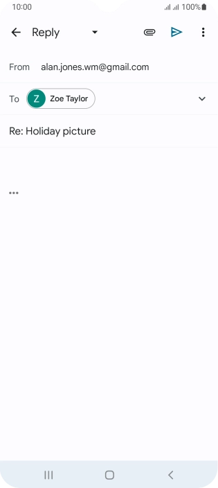 Press the text input field and key in the required text.