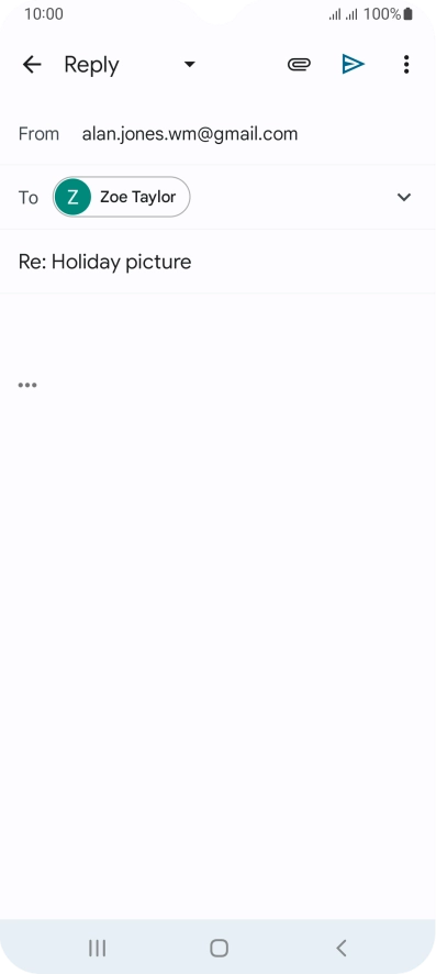 Press the text input field and key in the required text.