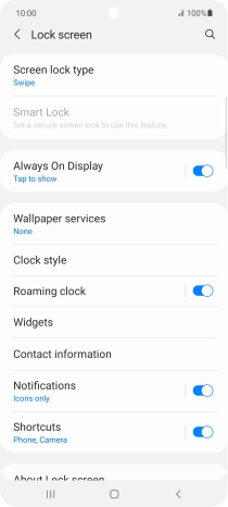 Press Screen lock type.
