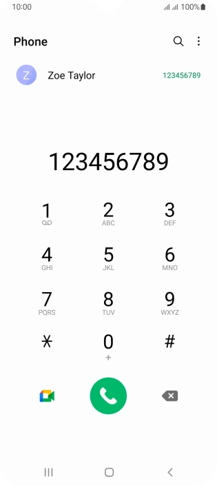 Key in the required number and press the call icon.
