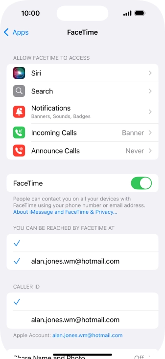 Press the indicator next to 