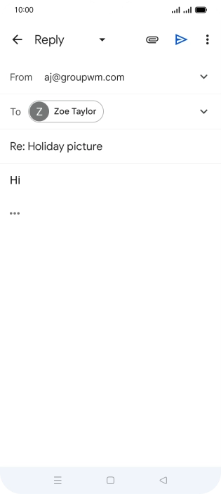 Press the send icon. Press the send icon.