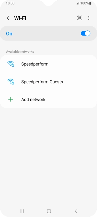 Press the required Wi-Fi network. Press the required Wi-Fi network.