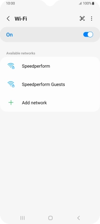 Press the required Wi-Fi network. Press the required Wi-Fi network.