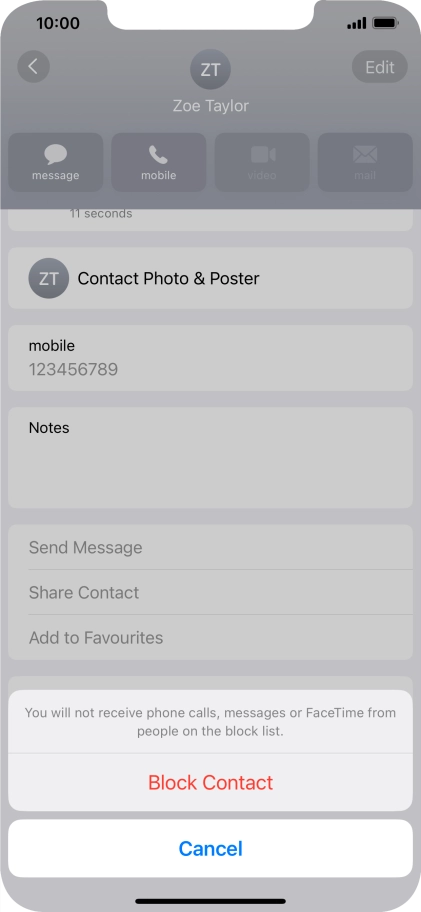 Press Block Contact.