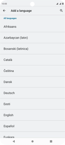 Press the required language to add it to the list of phone languages. Press the required language to add it to the list of phone languages.
