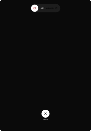 Press and drag the power off icon right.