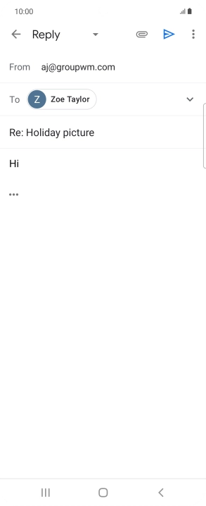 Press the send icon.