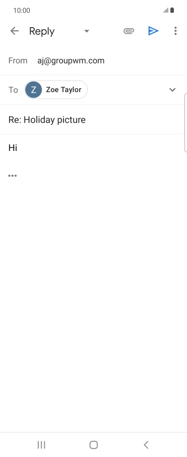 Press the send icon.