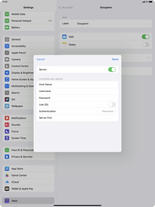 Press the indicator next to 