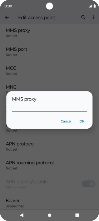 Key in 212.183.137.012 and press OK.