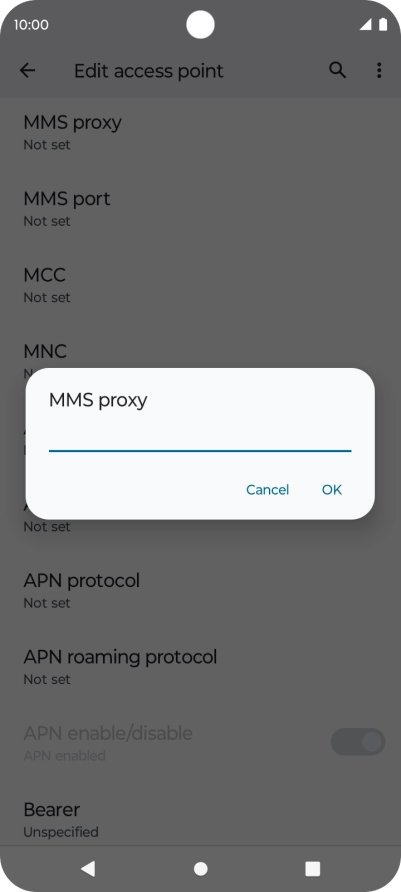 Key in 212.183.137.012 and press OK.
