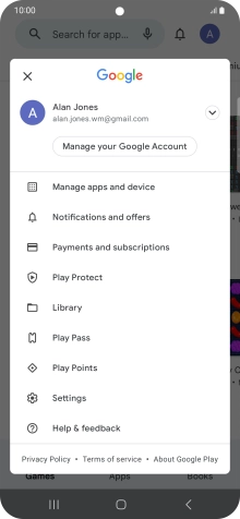 Press Manage apps and device.