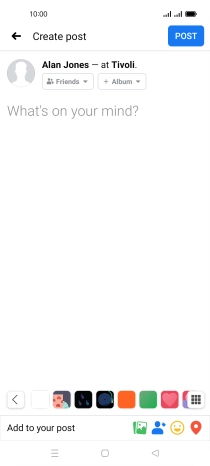 Press the text input field.