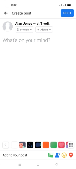 Press the text input field.