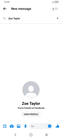 Press the text input field.