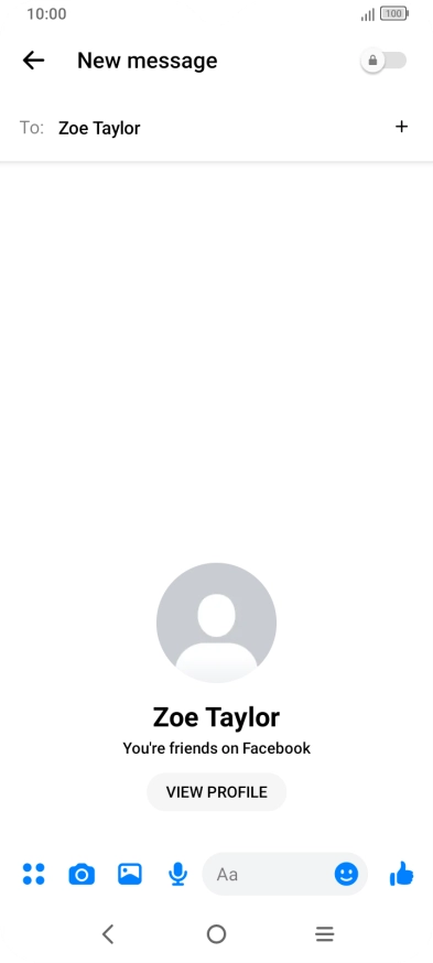 Press the text input field.