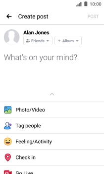 Press the text input field.