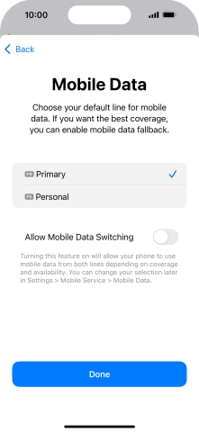 Press the indicator next to 