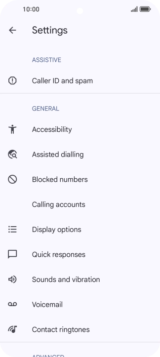 Press Calling accounts.