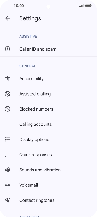 Press Calling accounts.