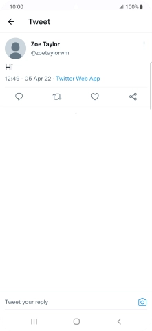 Press the text input field. Press the text input field.