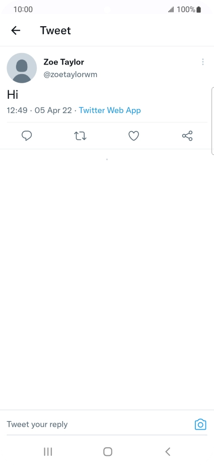 Press the text input field. Press the text input field.