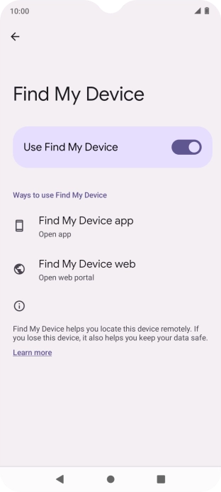 Press the Home key to return to the home screen.
