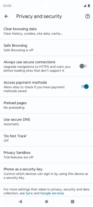 Press Clear browsing data. Press Clear browsing data.