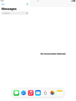 Slide your finger downwards on Dock to minimise it.