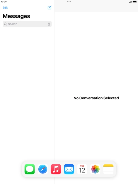Slide your finger downwards on Dock to minimise it.