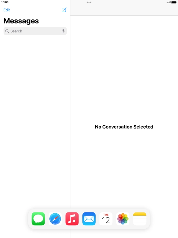 Slide your finger downwards on Dock to minimise it.