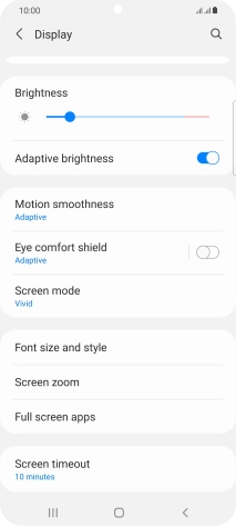 Press Screen timeout. Press Screen timeout.