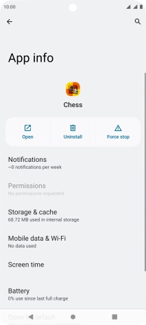 Press Storage & cache.