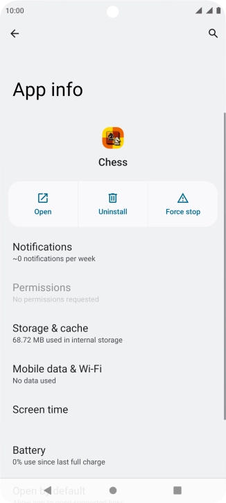 Press Storage & cache.