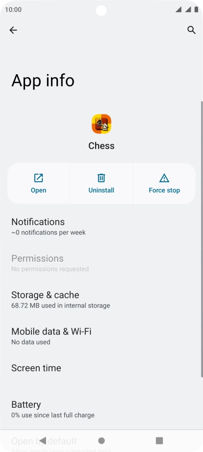 Press Storage & cache.